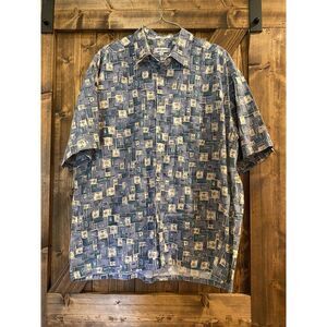 Pierre Cardin Men's Short Sleeve Button Up Shirt Casual 100% Cotton‎ Size XL